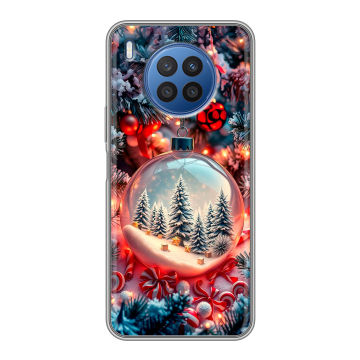 Силиконовый чехол на Huawei Nova 8i с принтом Новый год Силиконовый чехол на Huawei Nova 8i с принтом Новый год