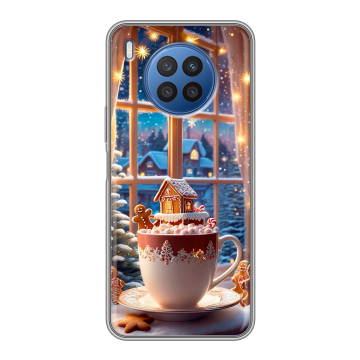 Силиконовый чехол на Huawei Nova 8i с принтом Новый год Силиконовый чехол на Huawei Nova 8i с принтом Новый год