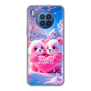 Силиконовый чехол на Huawei Nova 8i с принтом Новый год Силиконовый чехол на Huawei Nova 8i с принтом Новый год