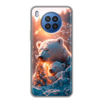 Силиконовый чехол на Huawei Nova 8i с принтом Новый год Силиконовый чехол на Huawei Nova 8i с принтом Новый год