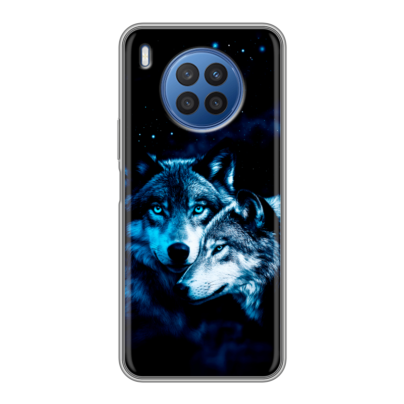 Силиконовый чехол на Huawei Nova 8i с принтом Волки Силиконовый чехол на Huawei Nova 8i с принтом Волки