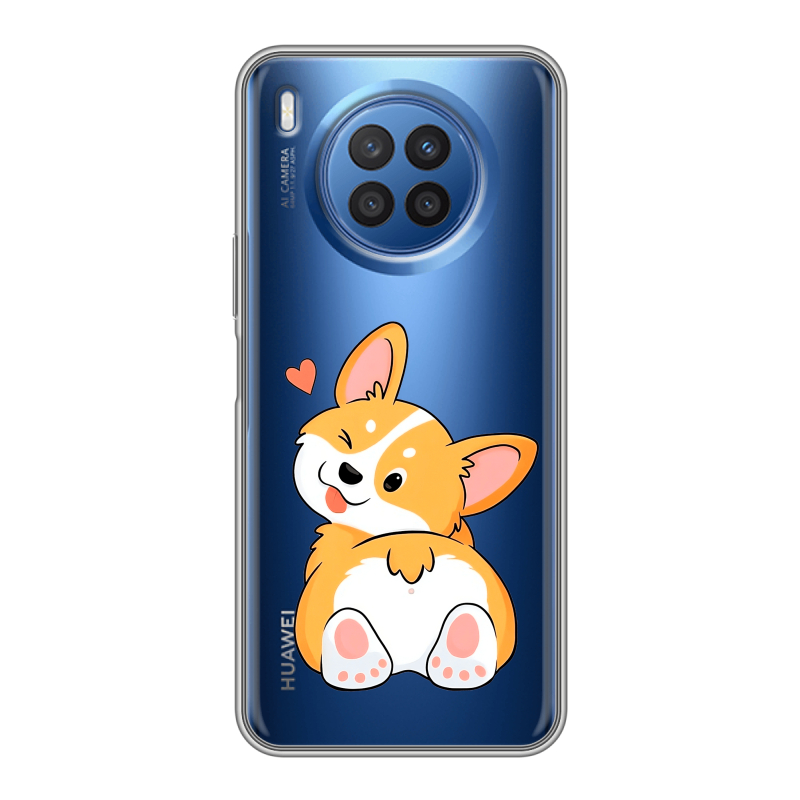 Силиконовый противоударный чехол на Huawei Nova 8i с принтом Корги Силиконовый противоударный чехол на Huawei Nova 8i с принтом Корги