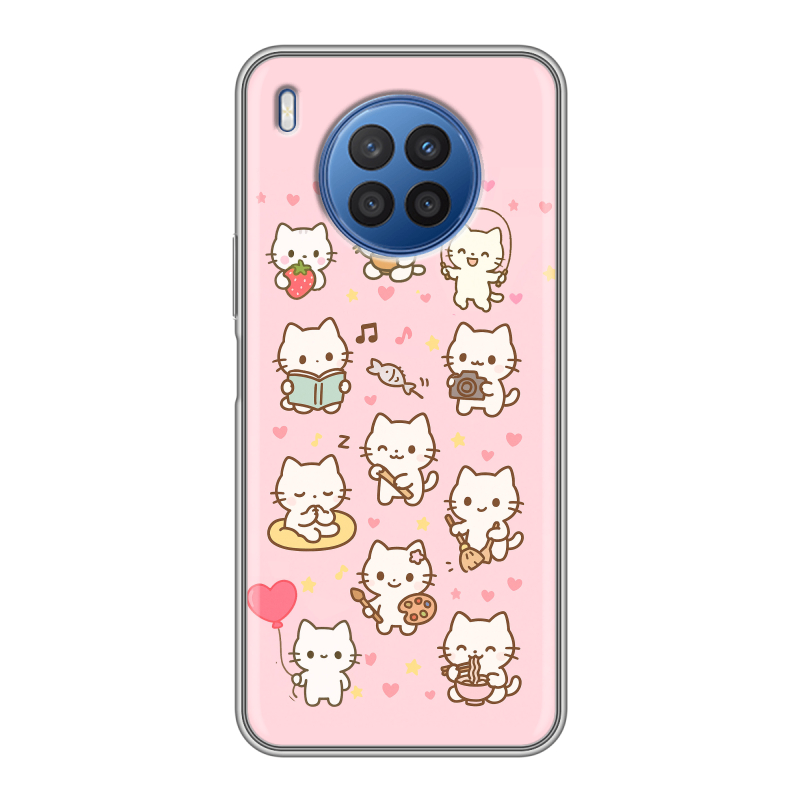 Силиконовый противоударный чехол на Huawei Nova 8i с принтом Hello Kitty Хелоу Кити Силиконовый противоударный чехол на Huawei Nova 8i с принтом Hello Kitty Хелоу Кити