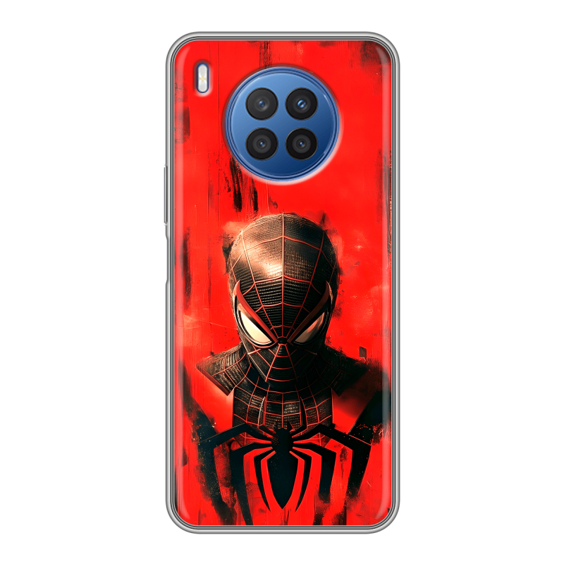 Силиконовый противоударный чехол на Huawei Nova 8i с принтом человек паук spiderman Силиконовый противоударный чехол на Huawei Nova 8i с принтом человек паук spiderman