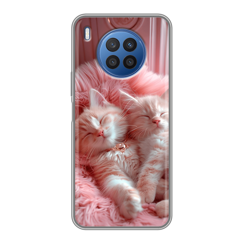 Силиконовый чехол на Huawei Nova 8i с принтом котята котики Силиконовый чехол на Huawei Nova 8i с принтом котята котики