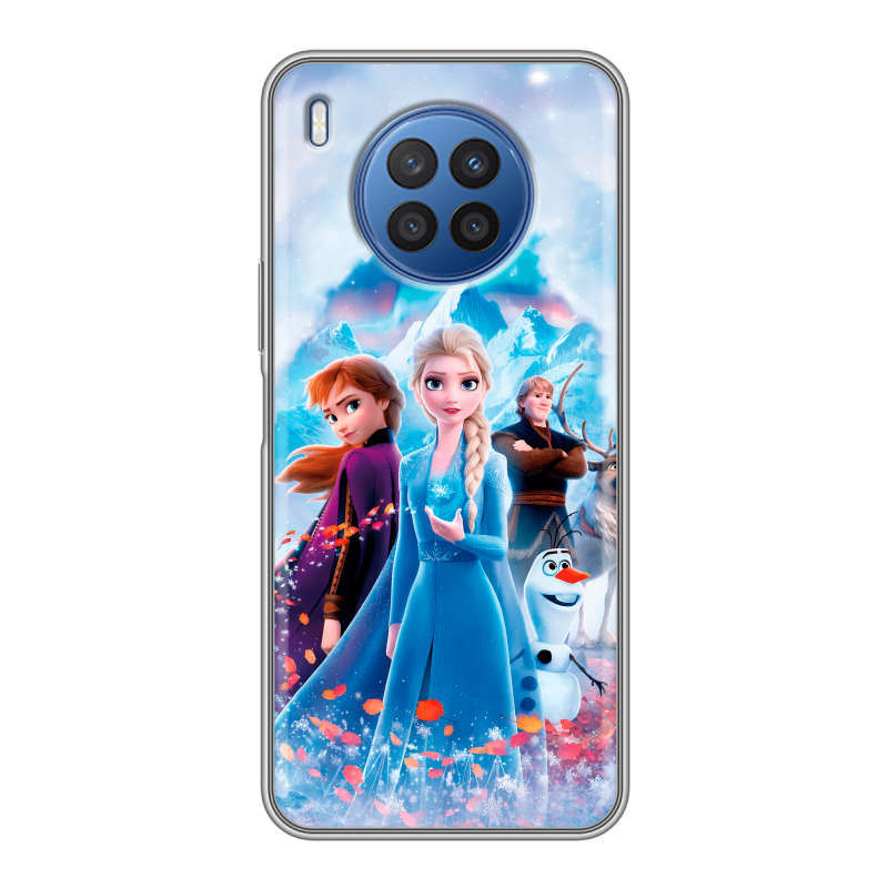 Силиконовый противоударный чехол на Huawei Nova 8i с принтом Холодное сердце Frozen Силиконовый противоударный чехол на Huawei Nova 8i с принтом Холодное сердце Frozen