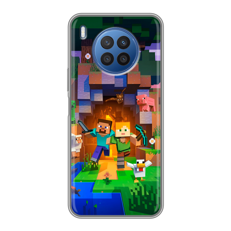 Силиконовый чехол на Huawei Nova 8i с принтом Майнкрафт Minecraft Силиконовый чехол на Huawei Nova 8i с принтом Майнкрафт Minecraft