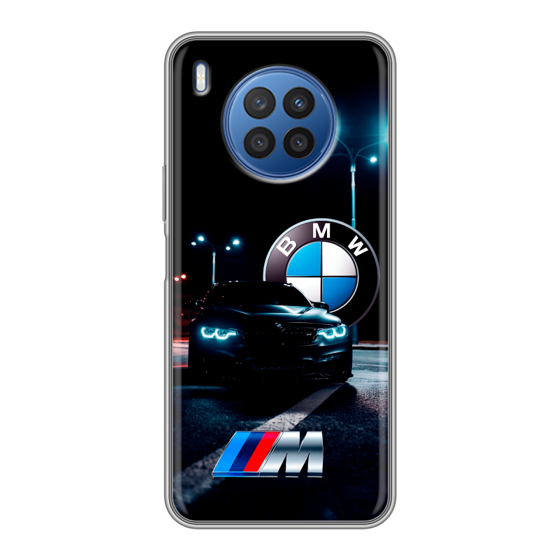 Силиконовый чехол на Huawei Nova 8i с принтом БМВ BMW Силиконовый чехол на Huawei Nova 8i с принтом БМВ BMW