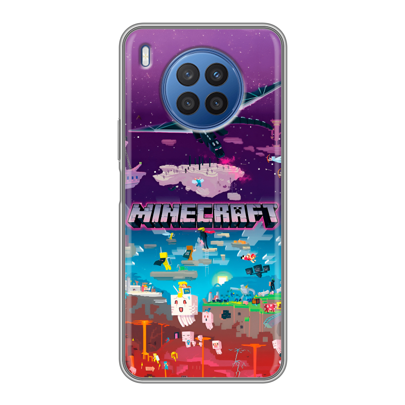 Силиконовый противоударный чехол на Huawei Nova 8i с принтом Майнкрафт Minecraft Силиконовый противоударный чехол на Huawei Nova 8i с принтом Майнкрафт Minecraft