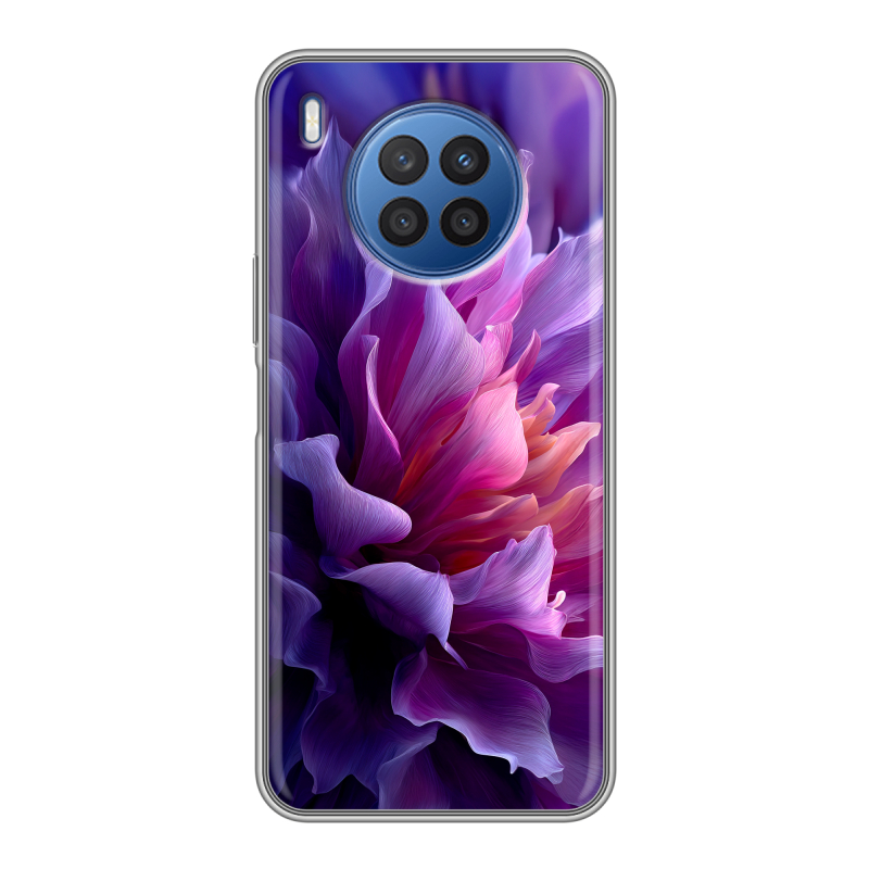 Силиконовый чехол на Huawei Nova 8i с принтом женский цветы Силиконовый чехол на Huawei Nova 8i с принтом женский цветы