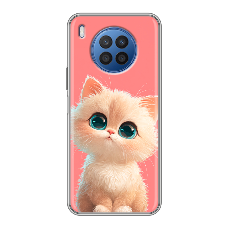 Силиконовый чехол на Huawei Nova 8i с принтом Розовый котенок Силиконовый чехол на Huawei Nova 8i с принтом Розовый котенок