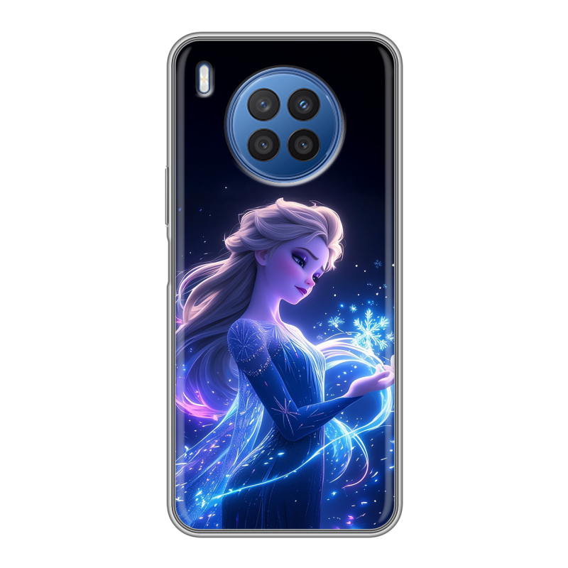 Силиконовый противоударный чехол на Huawei Nova 8i с принтом Холодное сердце Frozen Силиконовый противоударный чехол на Huawei Nova 8i с принтом Холодное сердце Frozen