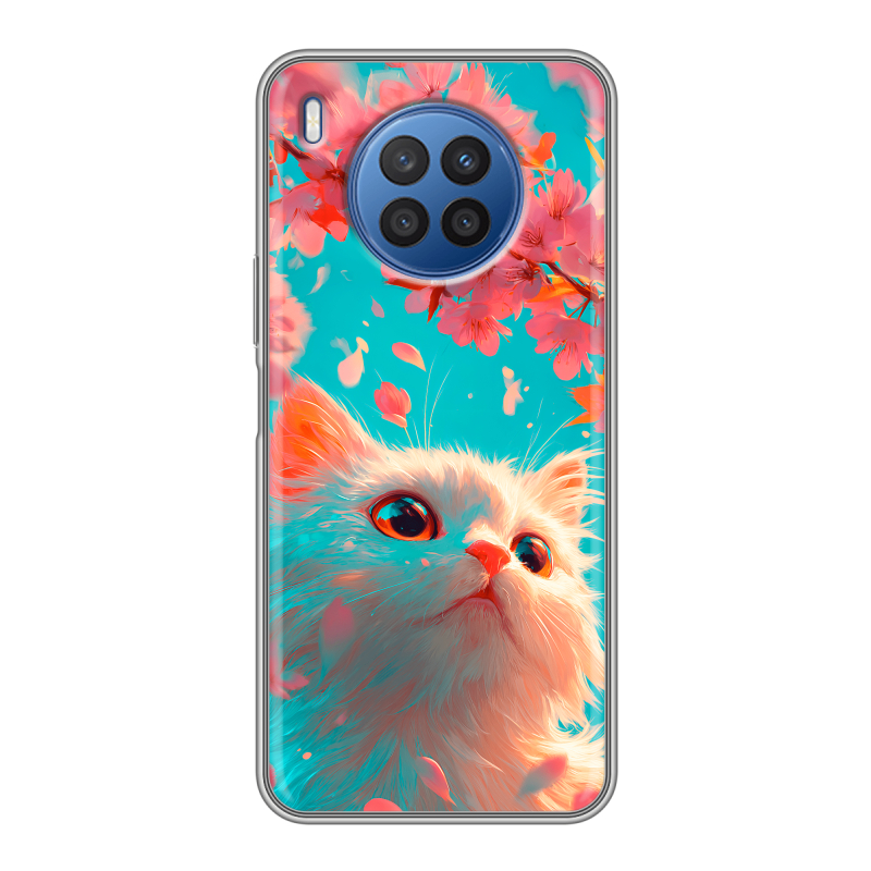 Силиконовый чехол на Huawei Nova 8i с принтом Красивый кот Силиконовый чехол на Huawei Nova 8i с принтом Красивый кот
