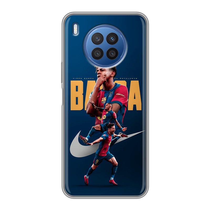 Силиконовый противоударный чехол на Huawei Nova 8i с принтом Барселона Barca Yamal Силиконовый противоударный чехол на Huawei Nova 8i с принтом Барселона Barca Yamal