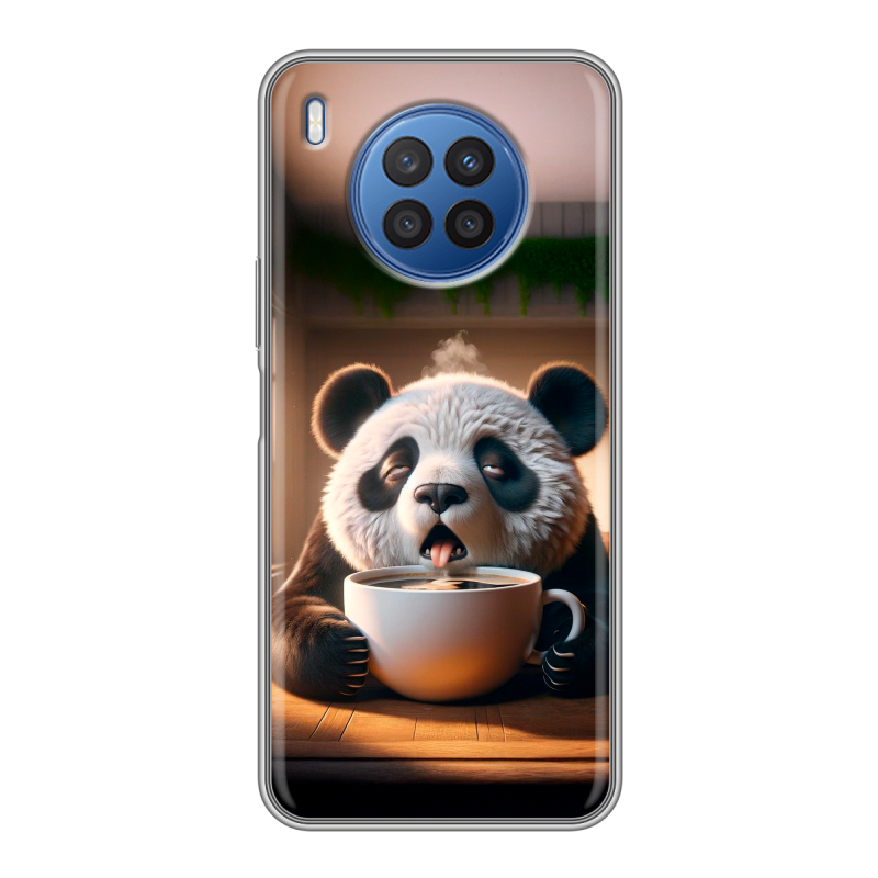 Силиконовый противоударный чехол на Huawei Nova 8i с принтом смешная панда Силиконовый противоударный чехол на Huawei Nova 8i с принтом смешная панда