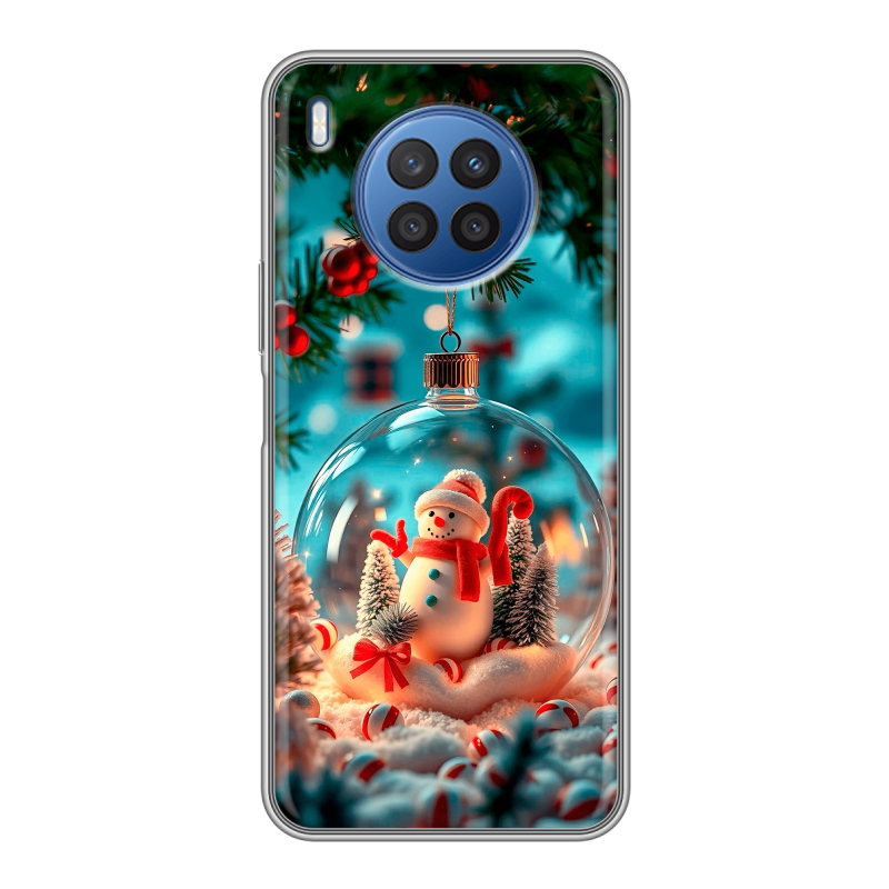 Силиконовый чехол на Huawei Nova 8i с принтом Новый год Силиконовый чехол на Huawei Nova 8i с принтом Новый год