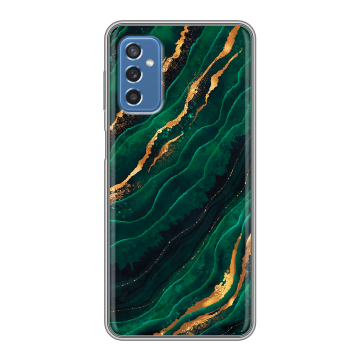 Силиконовый чехол на Samsung Galaxy M52 5G с принтом Мрамор зеленое золото Силиконовый чехол на Samsung Galaxy M52 5G с принтом Мрамор зеленое золото