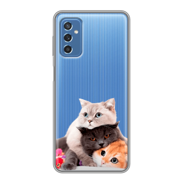 Силиконовый чехол на Samsung Galaxy M52 5G с принтом Кошки Силиконовый чехол на Samsung Galaxy M52 5G с принтом Кошки