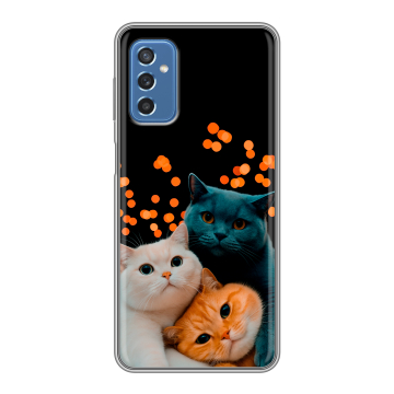 Силиконовый чехол на Samsung Galaxy M52 5G с принтом Кошки Силиконовый чехол на Samsung Galaxy M52 5G с принтом Кошки