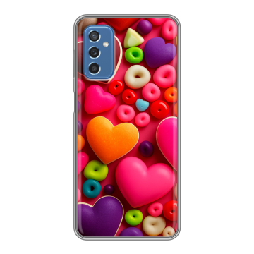 Силиконовый чехол на Samsung Galaxy M52 5G с принтом Сердечки Силиконовый чехол на Samsung Galaxy M52 5G с принтом Сердечки