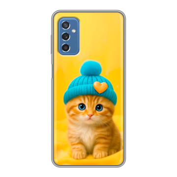 Силиконовый чехол на Samsung Galaxy M52 5G с принтом Котенок в шапке