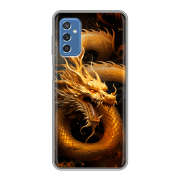 Силиконовый чехол на Samsung Galaxy M52 5G с принтом Золотой дракон Силиконовый чехол на Samsung Galaxy M52 5G с принтом Золотой дракон