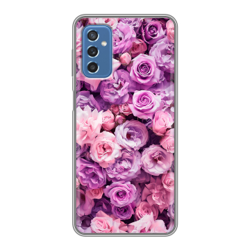 Силиконовый чехол на Samsung Galaxy M52 5G с принтом лавандовые розы