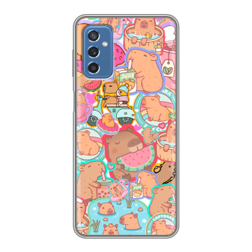 Силиконовый чехол на Samsung Galaxy M52 5G с принтом капибары Силиконовый чехол на Samsung Galaxy M52 5G с принтом капибары