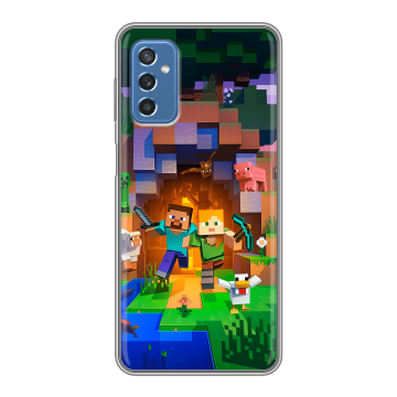 Силиконовый чехол на Samsung Galaxy M52 5G с принтом Майнкрафт Minecraft Силиконовый чехол на Samsung Galaxy M52 5G с принтом Майнкрафт Minecraft