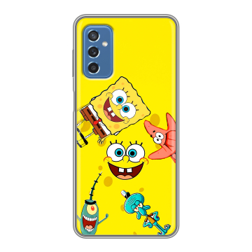 Силиконовый чехол на Samsung Galaxy M52 5G с принтом Спанч боб Спанчбоб