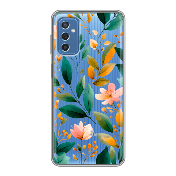 Силиконовый чехол на Samsung Galaxy M52 5G с принтом Цветы паттерн