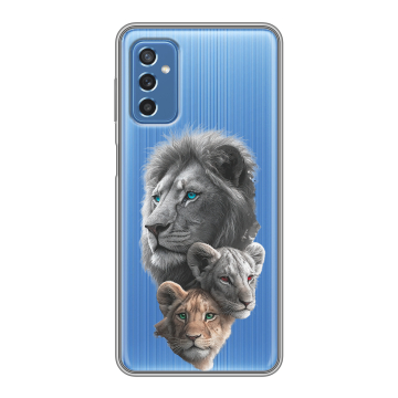 Силиконовый чехол на Samsung Galaxy M52 5G с принтом Львы