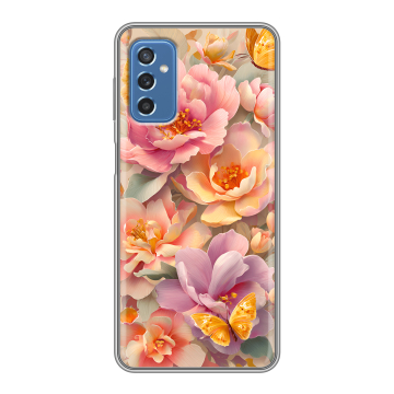 Силиконовый чехол на Samsung Galaxy M52 5G с принтом Цветы и бабочки