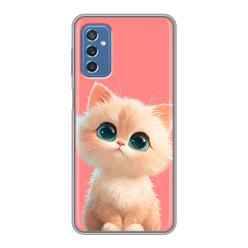 Силиконовый чехол на Samsung Galaxy M52 5G с принтом Розовый котенок
