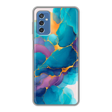 Силиконовый чехол на Samsung Galaxy M52 5G с принтом Мрамор блестки