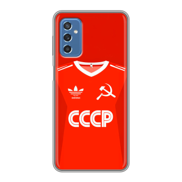 Силиконовый чехол на Samsung Galaxy M52 5G с принтом Флаг Герб СССР