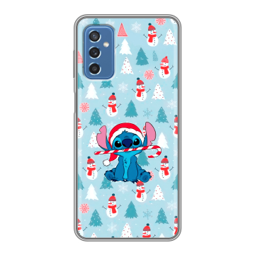 Силиконовый чехол на Samsung Galaxy M52 5G с принтом Стич Новый год Силиконовый чехол на Samsung Galaxy M52 5G с принтом Стич Новый год