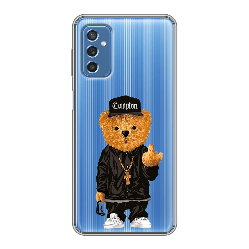 Силиконовый чехол на Samsung Galaxy M52 5G с принтом Мишка Силиконовый чехол на Samsung Galaxy M52 5G с принтом Мишка