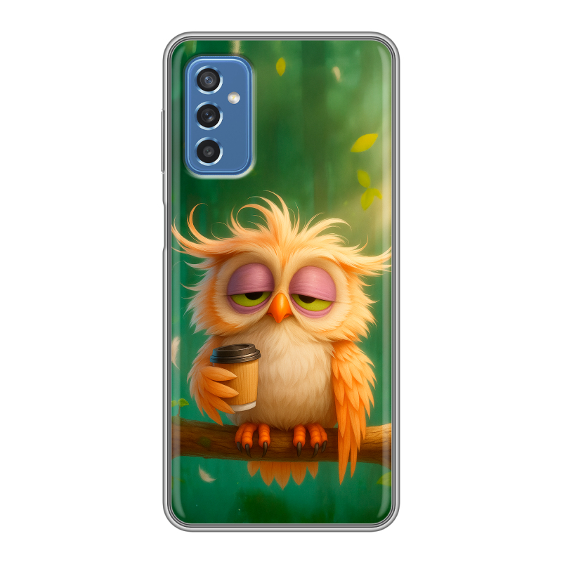 Силиконовый чехол на Samsung Galaxy M52 5G с принтом сова Силиконовый чехол на Samsung Galaxy M52 5G с принтом сова