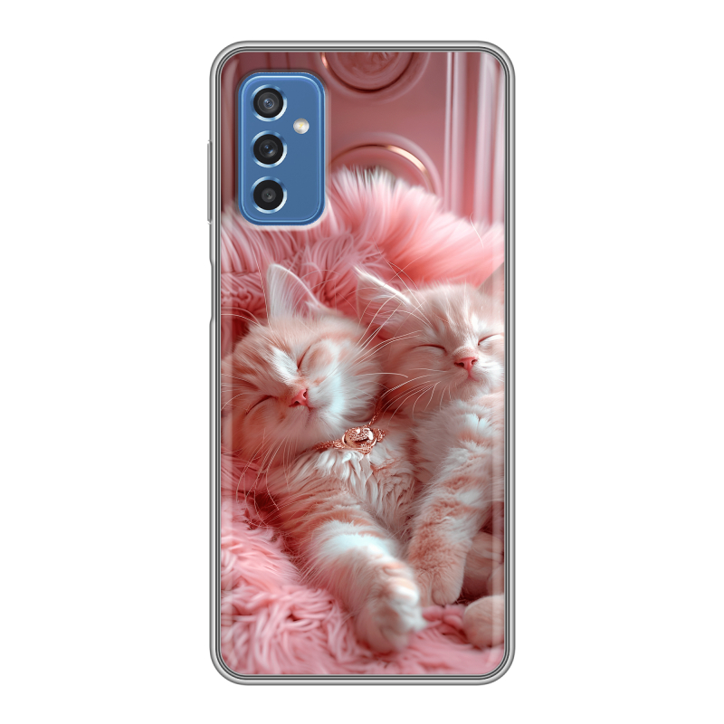 Силиконовый чехол на Samsung Galaxy M52 5G с принтом котята котики Силиконовый чехол на Samsung Galaxy M52 5G с принтом котята котики