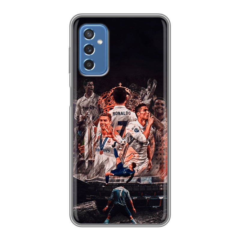 Силиконовый противоударный чехол на Samsung Galaxy M52 5G с принтом Реал Роналдо Real Ronaldo Силиконовый противоударный чехол на Samsung Galaxy M52 5G с принтом Реал Роналдо Real Ronaldo