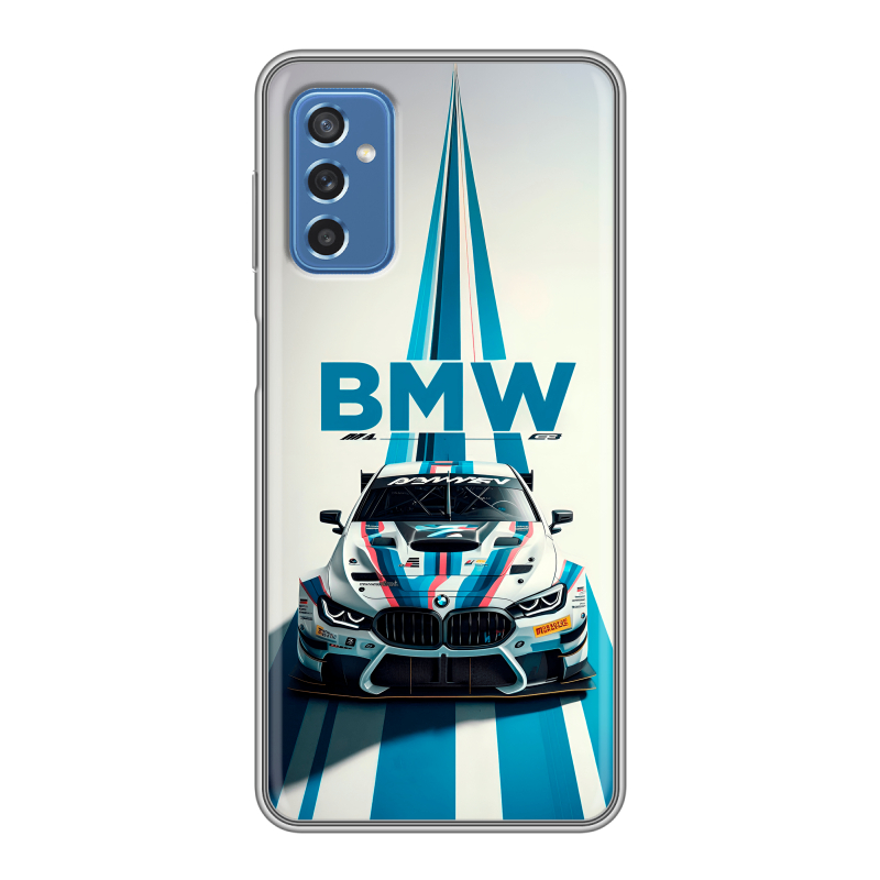 Силиконовый противоударный чехол на Samsung Galaxy M52 5G с принтом БМВ BMW Силиконовый противоударный чехол на Samsung Galaxy M52 5G с принтом БМВ BMW