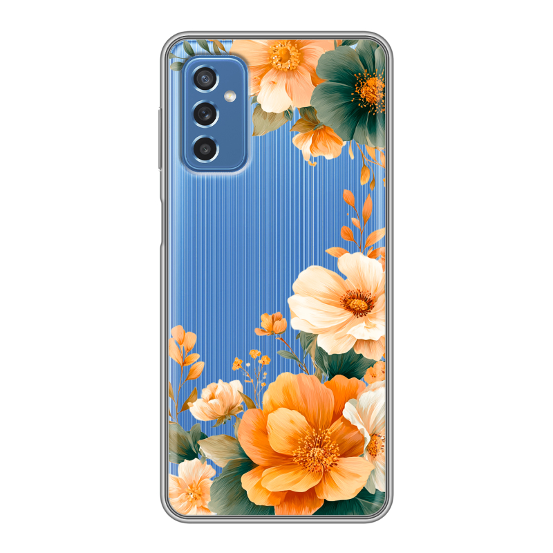 Силиконовый чехол на Samsung Galaxy M52 5G с принтом Цветы принт Силиконовый чехол на Samsung Galaxy M52 5G с принтом Цветы принт