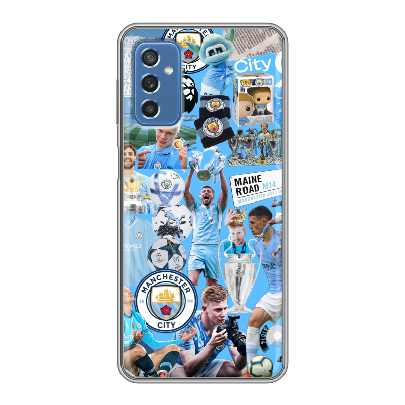 Силиконовый противоударный чехол на Samsung Galaxy M52 5G с принтом Man City Манчестер Сити Силиконовый противоударный чехол на Samsung Galaxy M52 5G с принтом Man City Манчестер Сити
