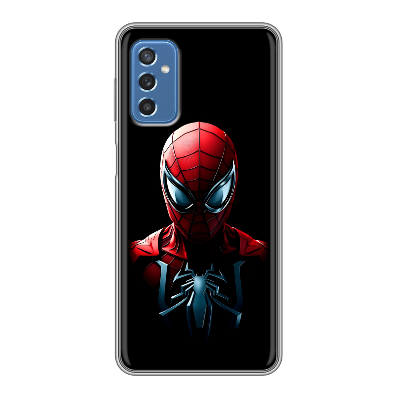 Силиконовый противоударный чехол на Samsung Galaxy M52 5G с принтом Spiderman Человек паук Силиконовый противоударный чехол на Samsung Galaxy M52 5G с принтом Spiderman Человек паук