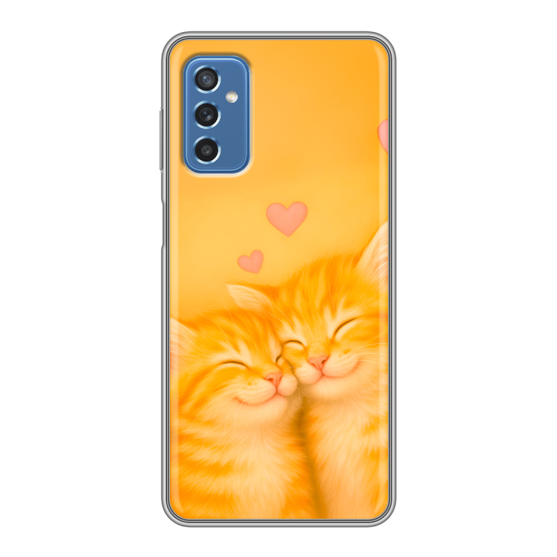 Силиконовый противоударный чехол на Samsung Galaxy M52 5G с принтом Милые котята Силиконовый противоударный чехол на Samsung Galaxy M52 5G с принтом Милые котята