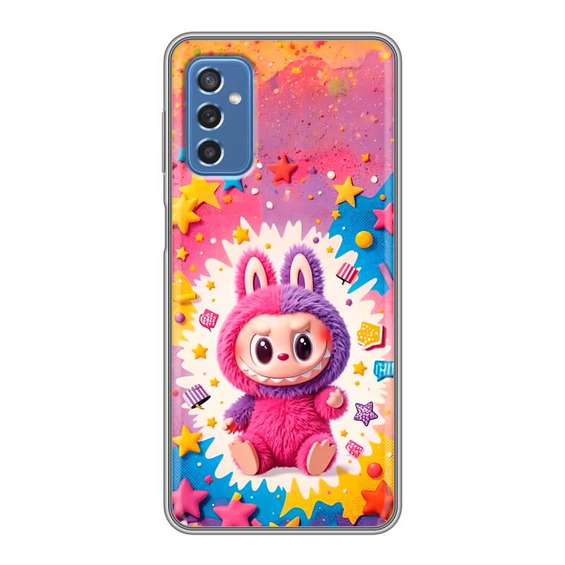 Силиконовый противоударный чехол на Samsung Galaxy M52 5G с принтом Labubu Лабубу Силиконовый противоударный чехол на Samsung Galaxy M52 5G с принтом Labubu Лабубу