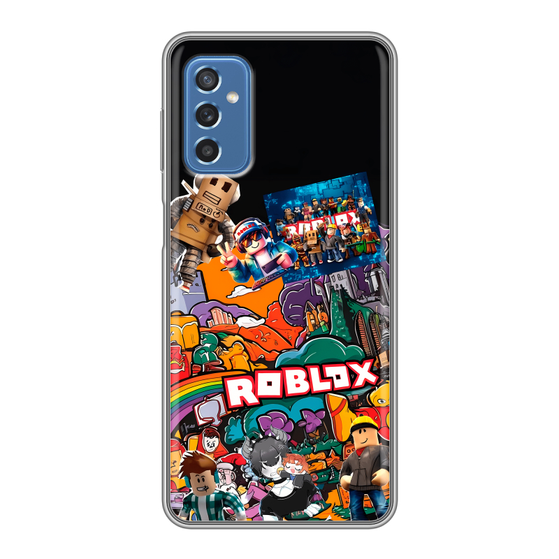 Силиконовый противоударный чехол на Samsung Galaxy M52 5G с принтом Roblox Роблокс Силиконовый противоударный чехол на Samsung Galaxy M52 5G с принтом Roblox Роблокс