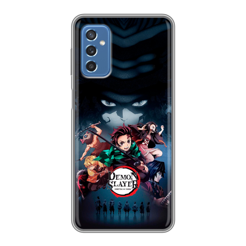 Силиконовый противоударный чехол на Samsung Galaxy M52 5G с принтом Demon Slayer Клинок рассекающий демонов Силиконовый противоударный чехол на Samsung Galaxy M52 5G с принтом Demon Slayer Клинок рассекающий демонов