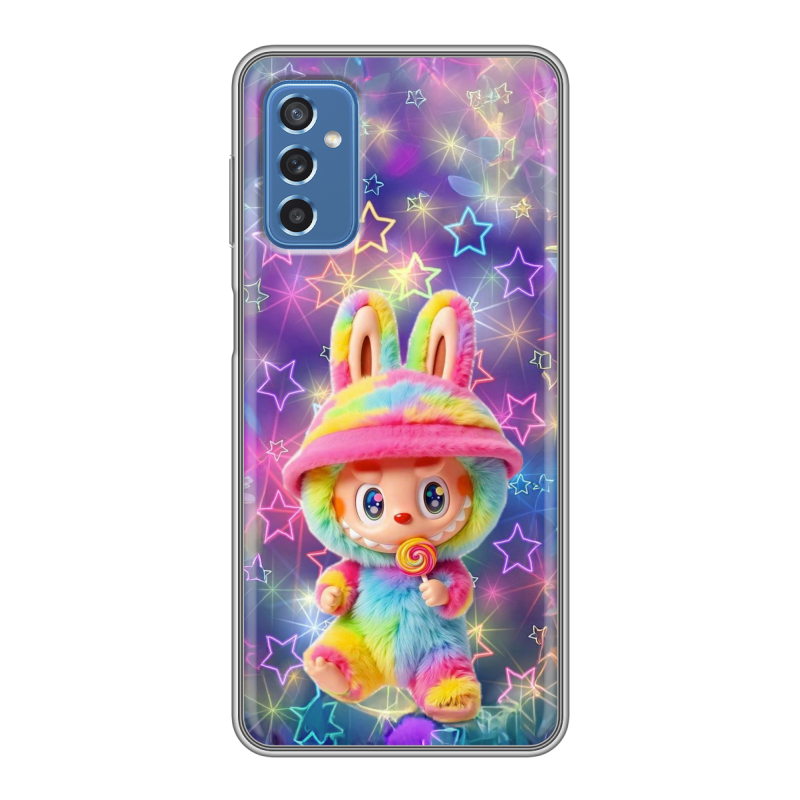 Силиконовый противоударный чехол на Samsung Galaxy M52 5G с принтом Labubu Лабубу Силиконовый противоударный чехол на Samsung Galaxy M52 5G с принтом Labubu Лабубу